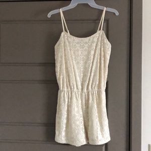 off-white lace romper